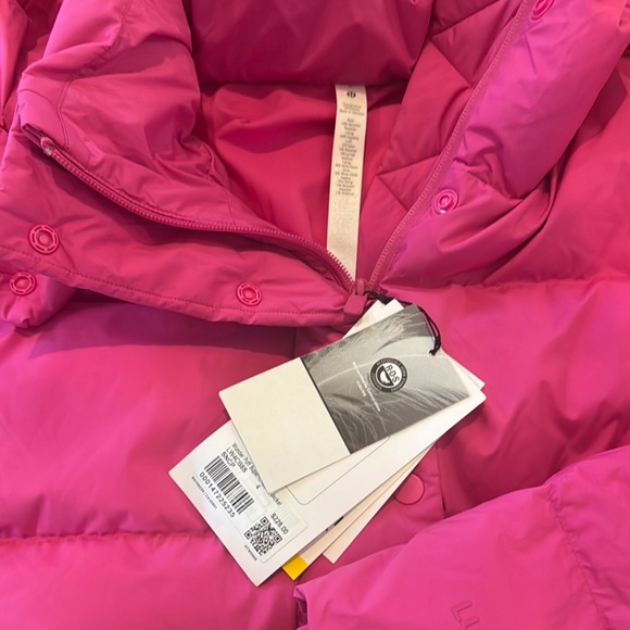 Lululemon Crop Pink Puffer Jacket Size 4 - Picture 3 of 10